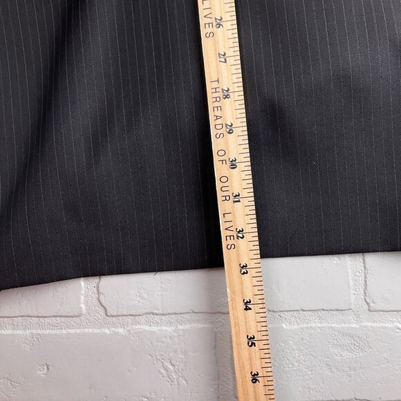 Hart Schaffner Marx Blazer Men 44L Black‎ Gold Trumpeter Wool Classic Career VTG - Picture 15 of 16